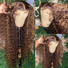 Highlight 13x6 Lace Frontal Wig Human Hair Brazilian Curly Wigs