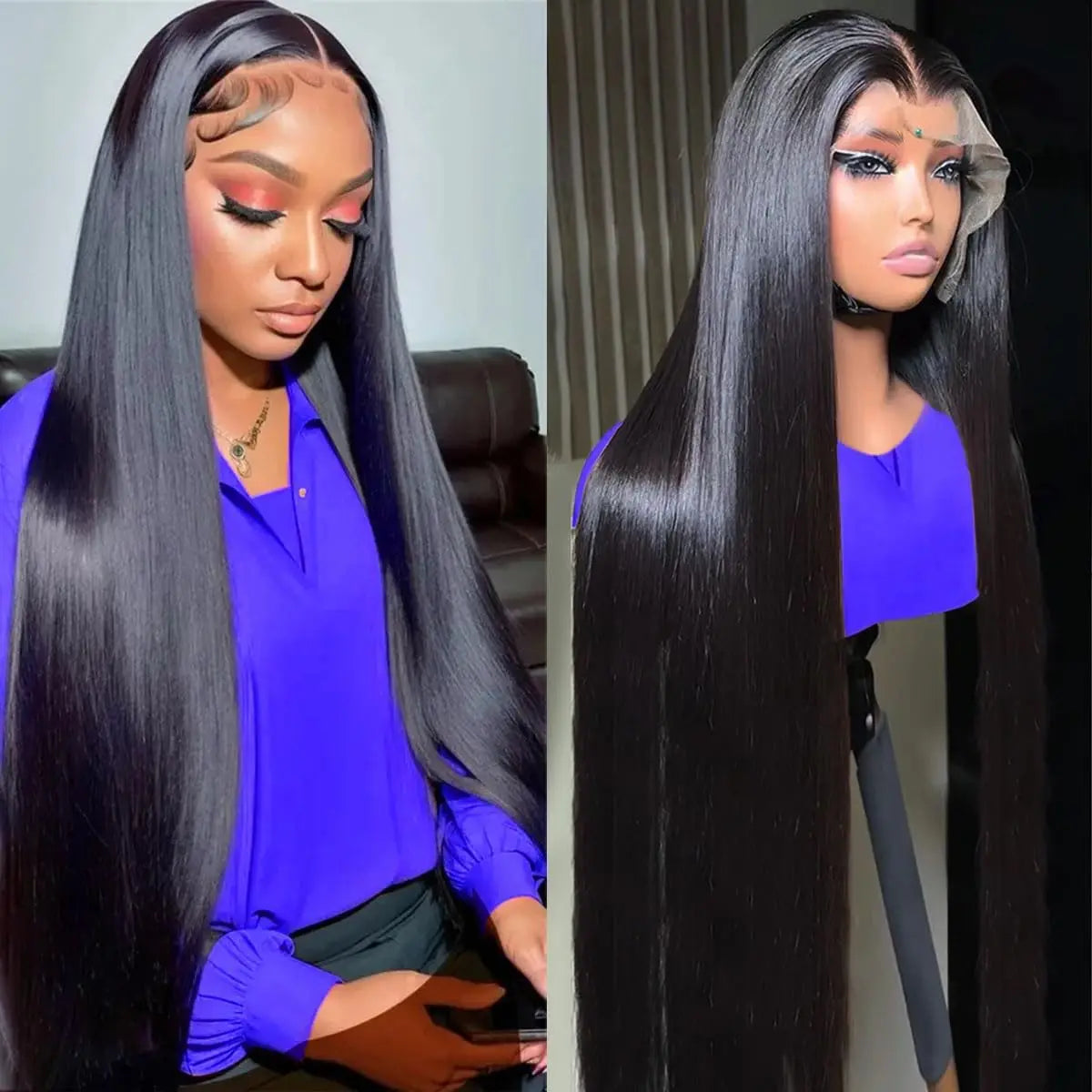 13x6 HD Lace Frontal Wig Glueless Straight Lace Front Wigs Human