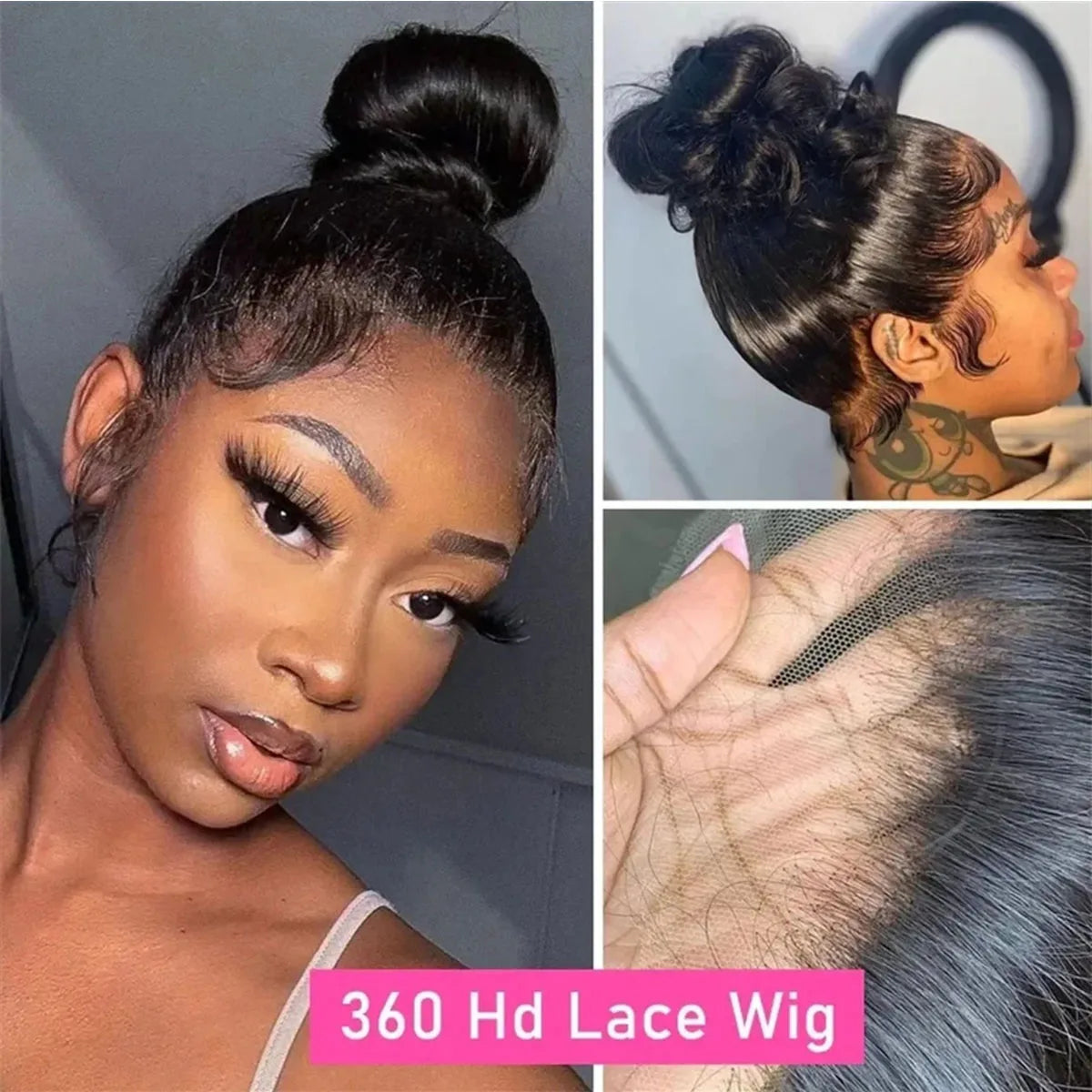 13x6 HD Lace Frontal Wig Glueless Straight Lace Front Wigs Human