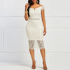 Elegant Lace Evening Wedding Party Dress for Women