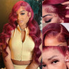 200 Density Burgundy 13x6 HD Lace Frontal Wig