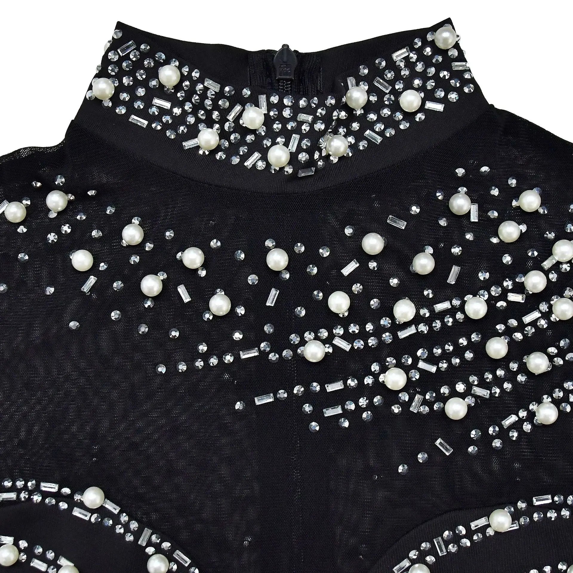 Women Sexy Glitter Rhinestone Mini Dress