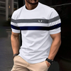 Simple Casual Striped Print T-Shirt For Men Fashion Street Men's