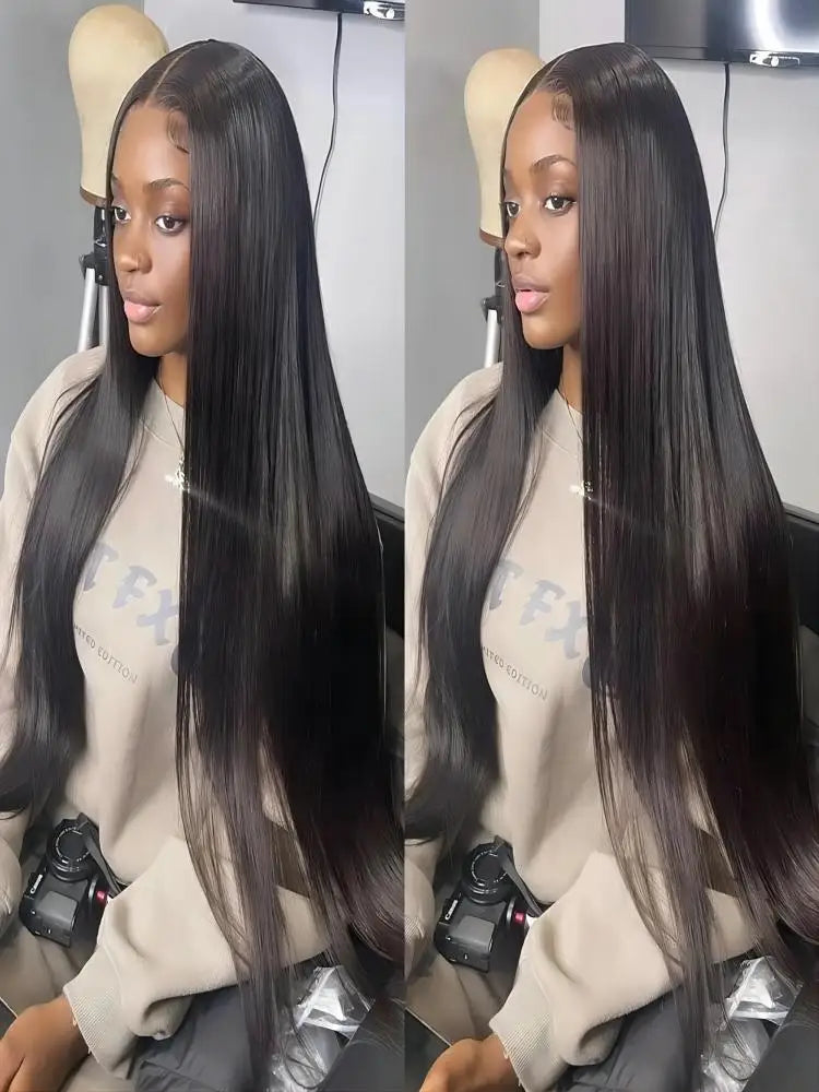 40 inch Straight 5x5 HD Human Hair Lace Frontal Wigs