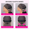 Glueless Invisi-Drawstring 360 Lace Front Wigs Human Hair