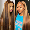 13x4 13x6 Transparent Lace Frontal Wigs Straight Human Hair