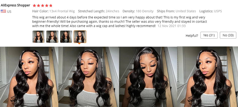 Transparent 13x4 13x6 Body Wave Lace Front Wig Human Hair