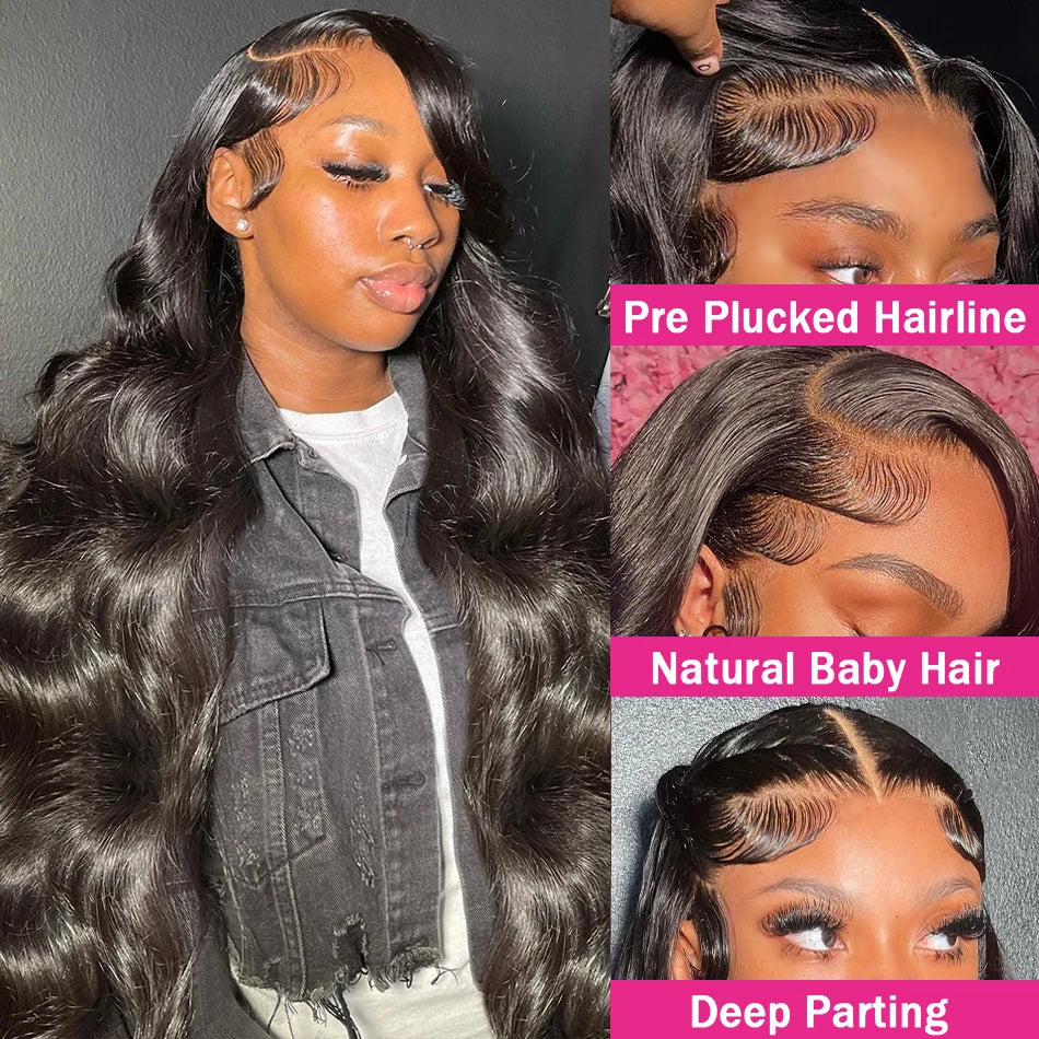 Transparent 13x4 13x6 Body Wave Lace Front Wig Human Hair