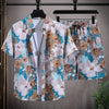 Men's Hawaiian Beach Set Single Breasted Short Sleeve Shirt