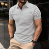 Best-Selling Men's Short-Sleeved Polo Shirt Lapel Button Solid Color Men's