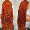 Orange Ginger Deep Curly Human Hair Wigs 13x4 13x5 Ginger Deep