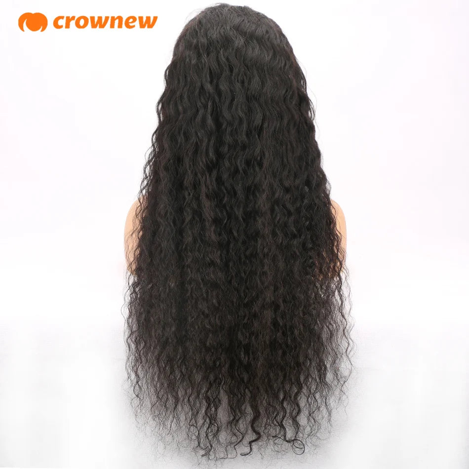 Curly Human Hair Wig 13X4 HD Lace Front Wig Human Hair Deep Wave Frontal Wig