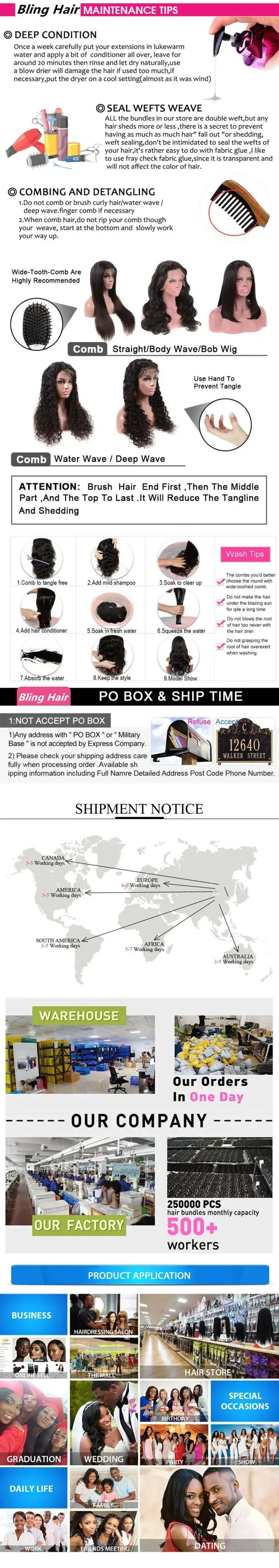 200 Density Deep Wave Lace Front Human Hair Wigs For Women