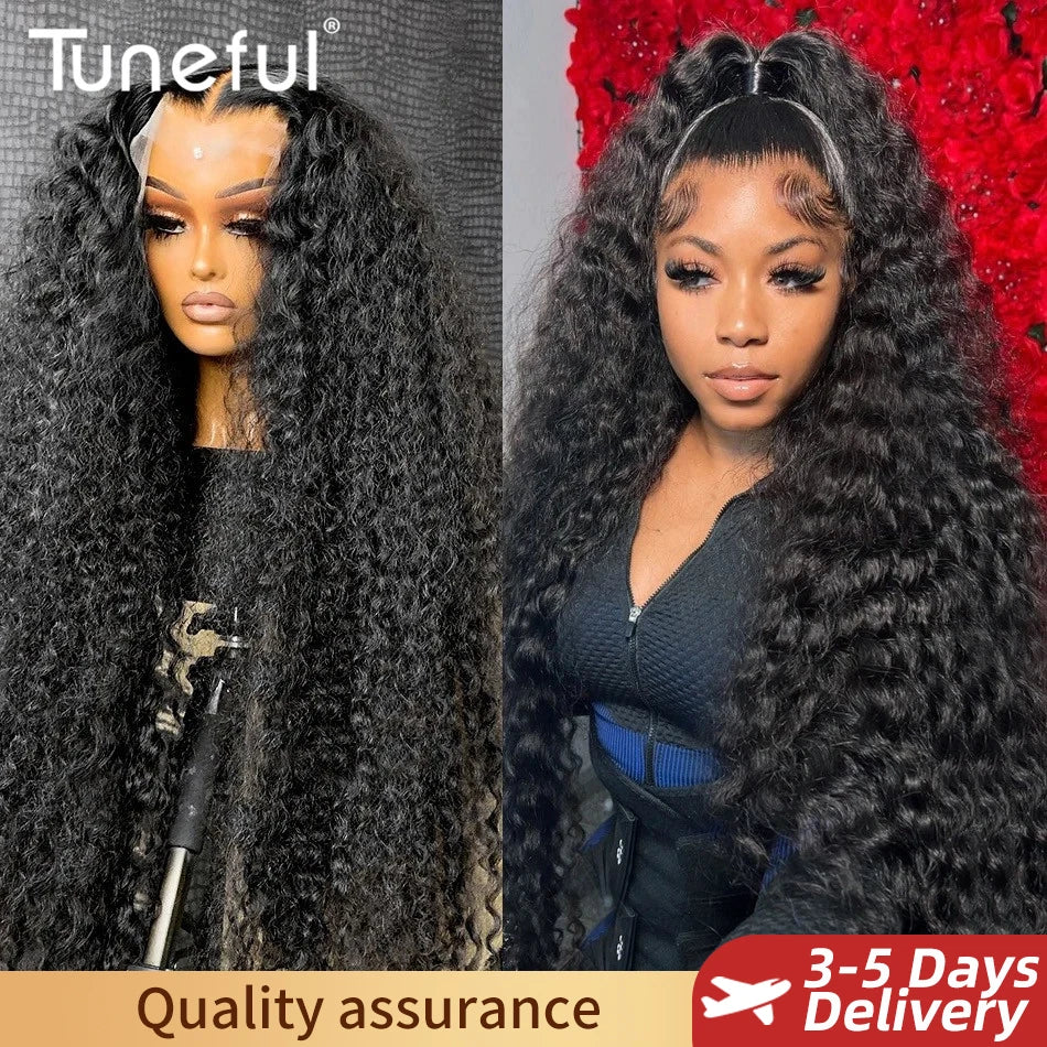 13x6 HD Transparent Lace Front Water Curly Wave Human Hair