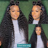 13x6 HD Transparent Lace Front Water Curly Wave Human Hair