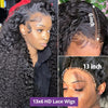 30 40 Inch Curly Wigs 13x6 HD Transparent Lace Frontal Human