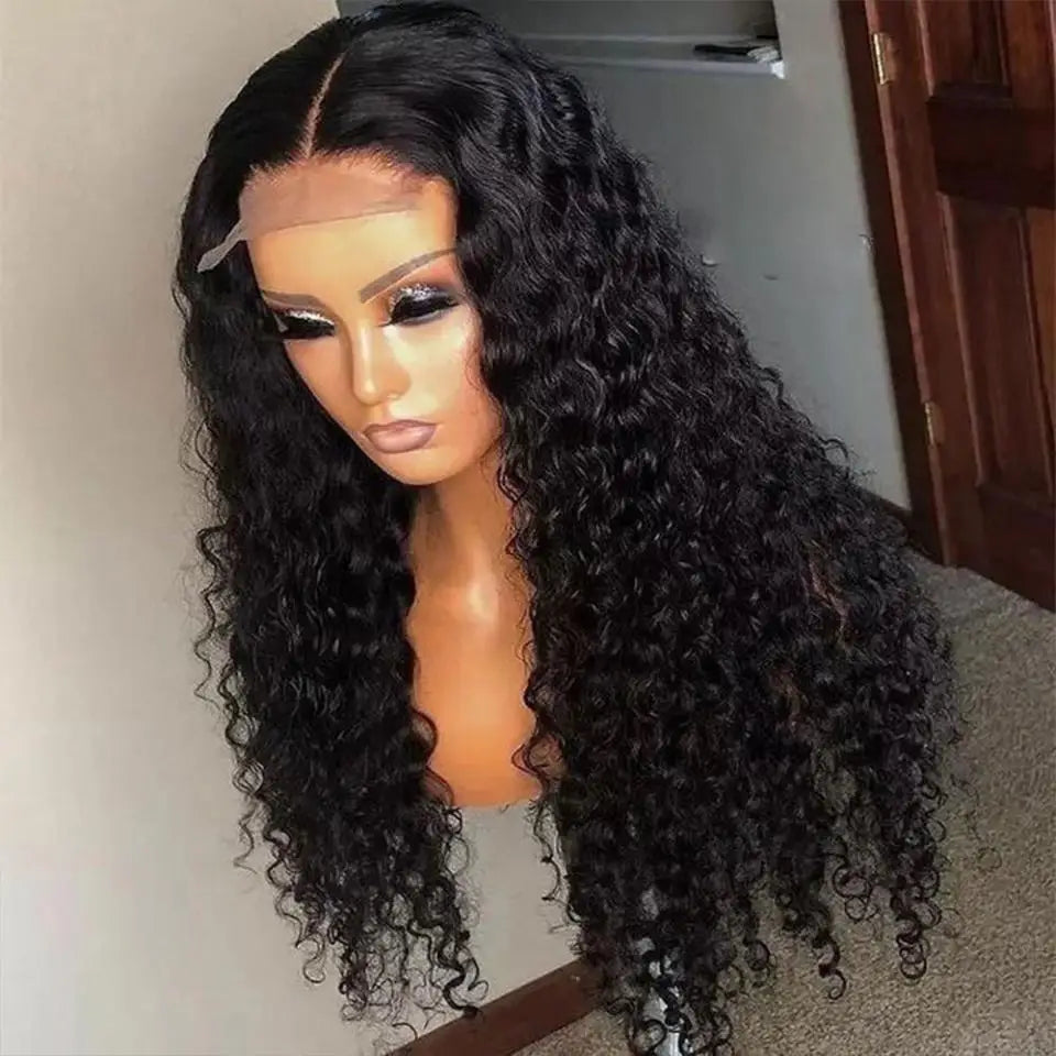 200 Density Deep Wave Lace Front Human Hair Wigs For Women