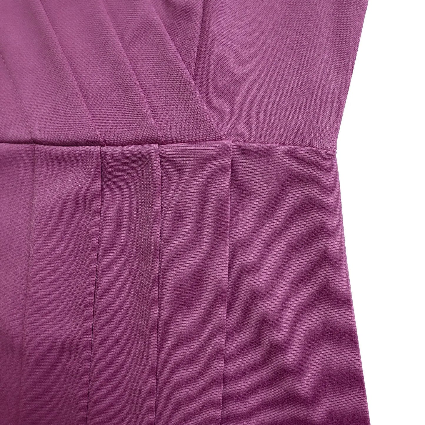 202 summer new short sleeve V-neck waist solid color Tunle pencil