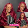 200 Density Burgundy 13x6 HD Lace Frontal Wig