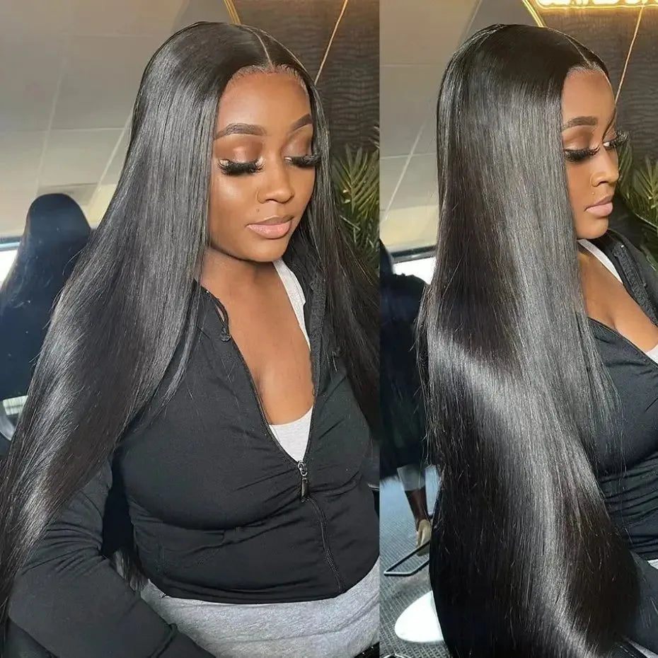 HD Transparent Smooth Straight 13x4 13x6 Lace Front Human Hair Wigs