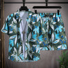 Men's Hawaiian Beach Set Single Breasted Short Sleeve Shirt