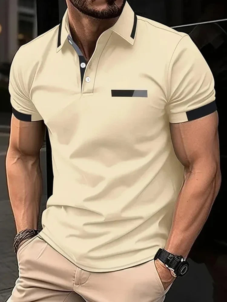 Men's Short Sleeve Polo Shirt , Summer Casual Lapel Sports men