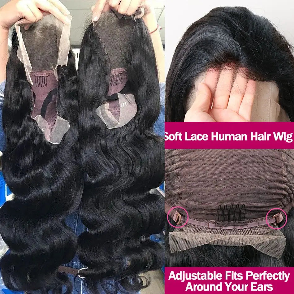 Transparent 13x4 13x6 Body Wave Lace Front Wig Human Hair