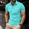 Best-Selling Men's Short-Sleeved Polo Shirt Lapel Button Solid Color Men's