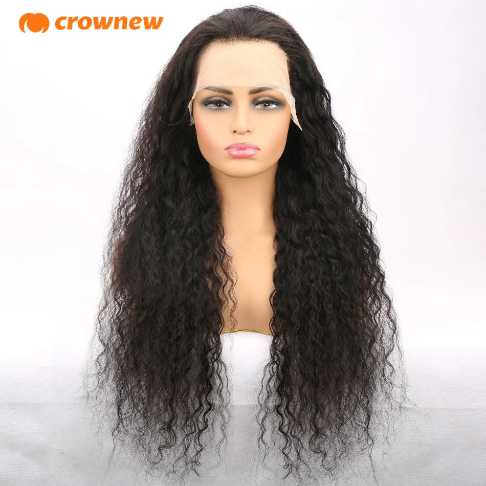Curly Human Hair Wig 13X4 HD Lace Front Wig Human Hair Deep Wave Frontal Wig