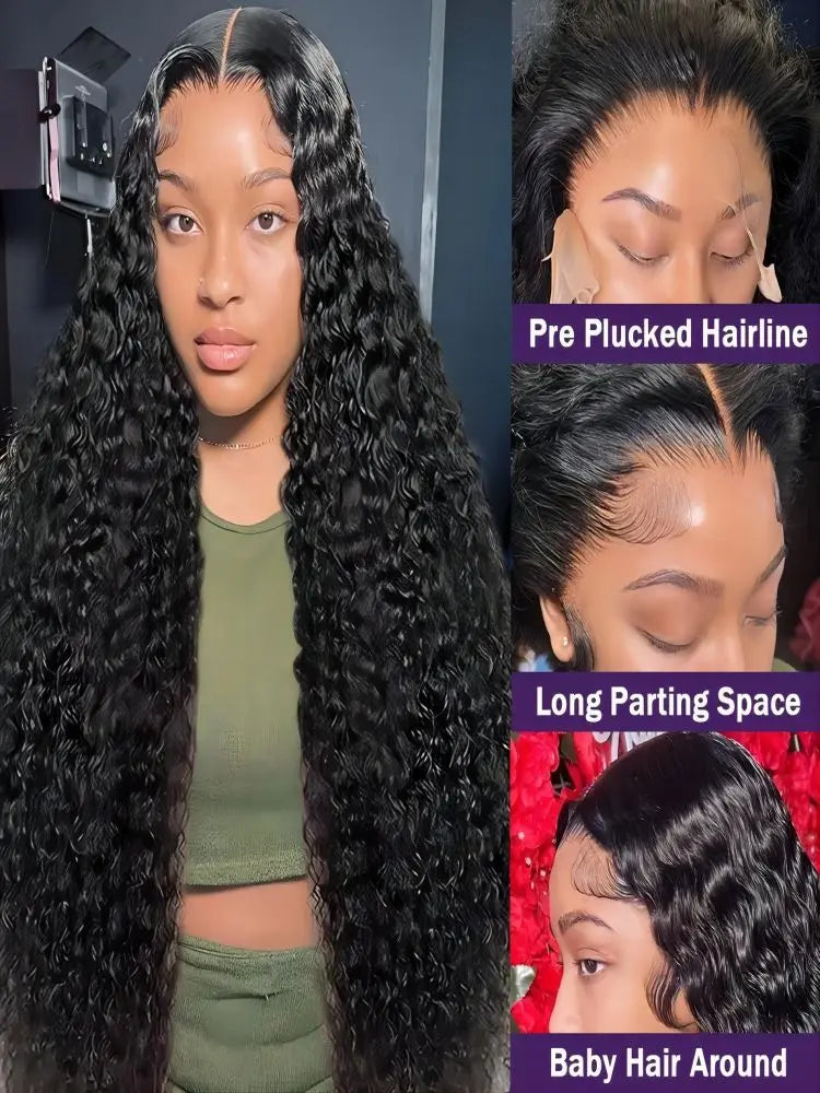 200 Density Curly Wigs HD Lace Wig 13X6 Human Hair