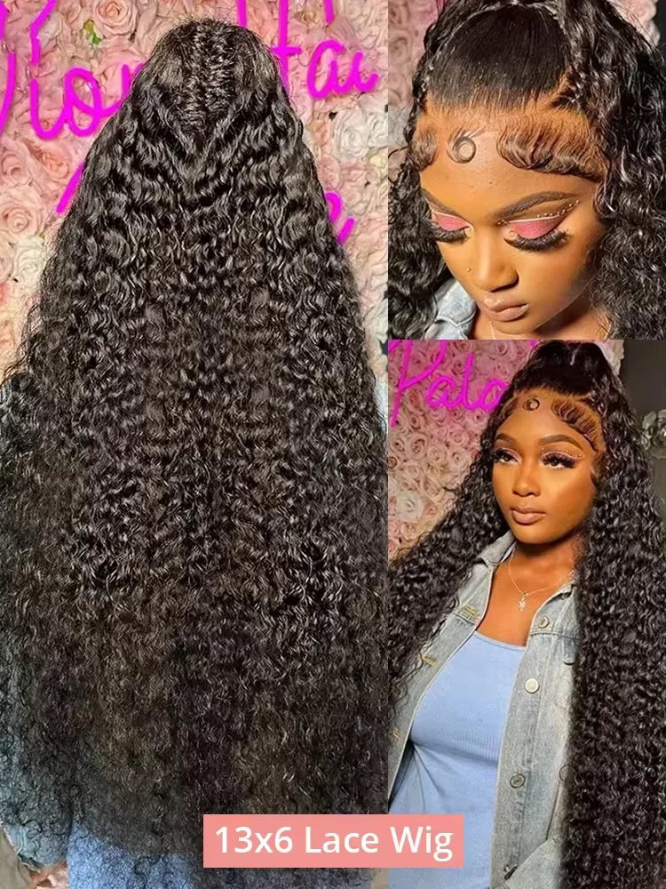 200 Density Curly Wigs HD Lace Wig 13X6 Human Hair