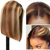 Highlight Brazilian Short Bob 13x6 HD Straight Lace Frontal Wig