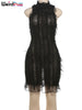 Weird Puss Sexy Knit Dress Women See Through Summer