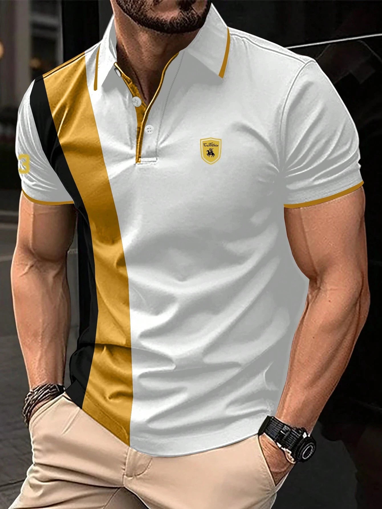 New High-Quality Men's Polo Shirt Summer Fashion Business Men's