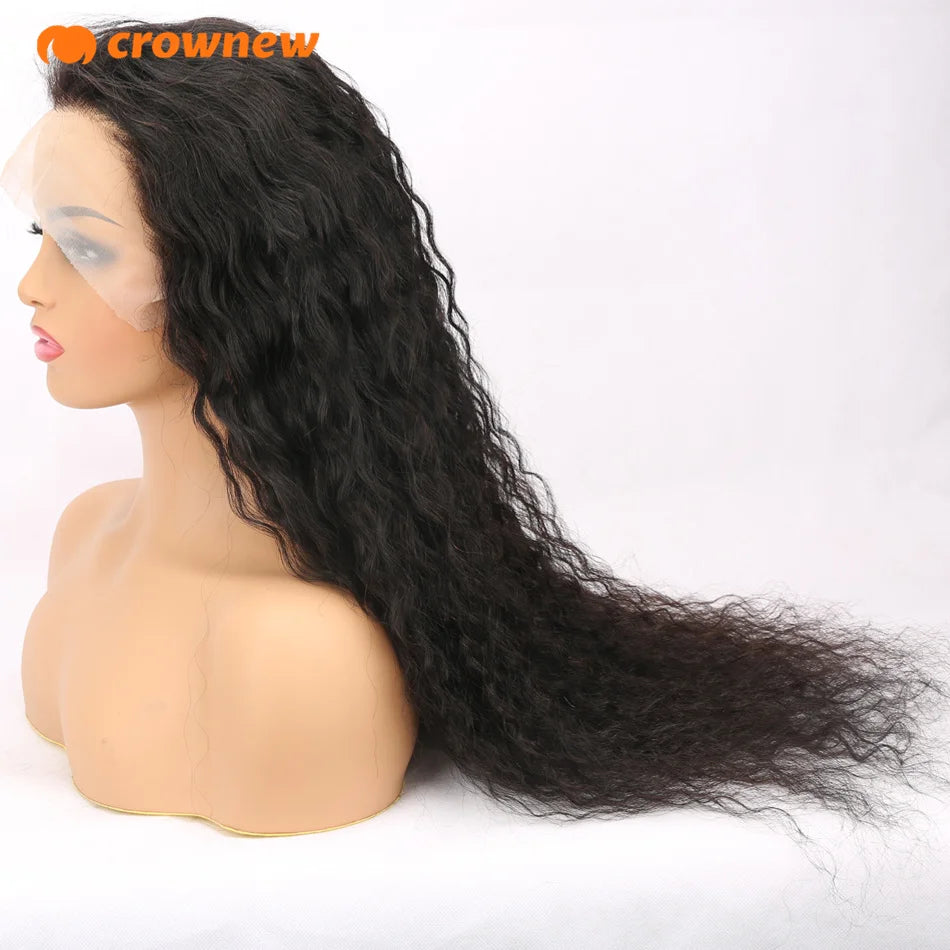 Curly Human Hair Wig 13X4 HD Lace Front Wig Human Hair Deep Wave Frontal Wig