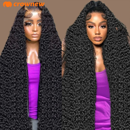 Curly Human Hair Wig 13X4 HD Lace Front Wig Human Hair Deep Wave Frontal Wig