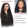 200 Density Deep Wave Lace Front Human Hair Wigs For Women