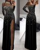 Sexy Women Dresses Rhinestone Decor Elegant Fashion Multi-Strap High