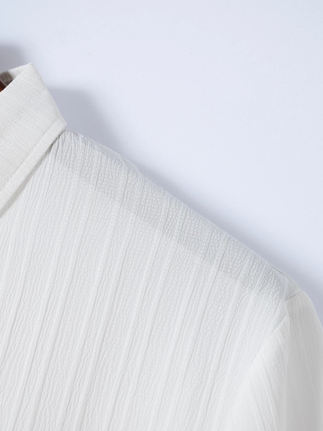 2025 Men's Fashion Summer New Style Casual Solid Color Stripe