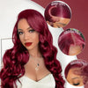 99J Burgundy Lace Front Human Hair Wigs For Black Women