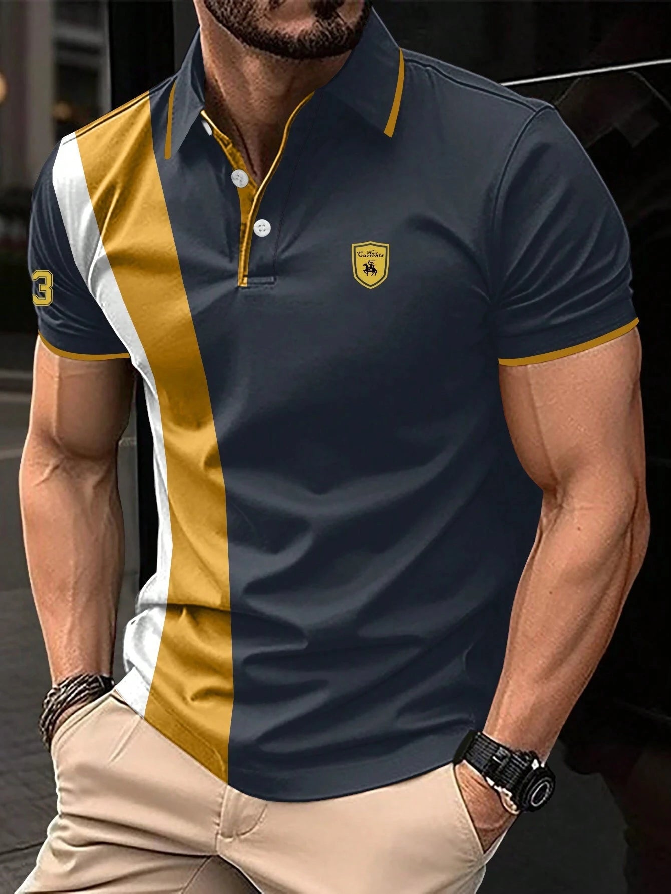 New High-Quality Men's Polo Shirt Summer Fashion Business Men's