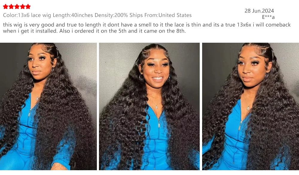 200 Density Curly Wigs HD Lace Wig 13X6 Human Hair