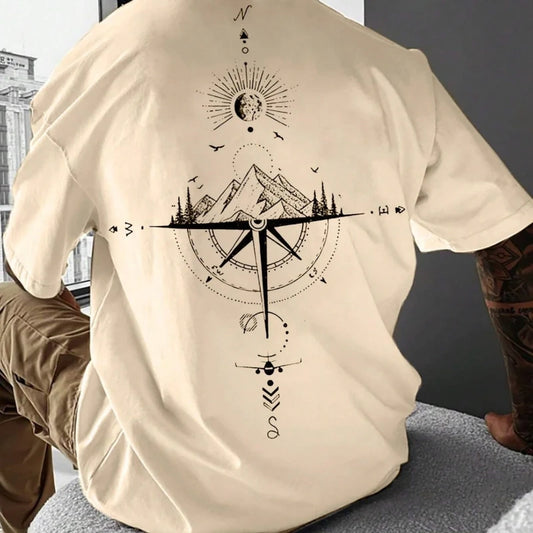 Men's Tops Pure Cotton Vintage Luxury Y2k Funny Clothes Short Sleeve