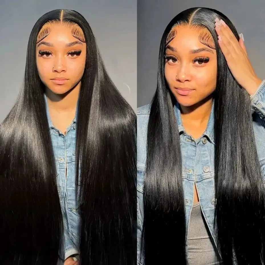 HD Transparent Smooth Straight 13x4 13x6 Lace Front Human Hair Wigs