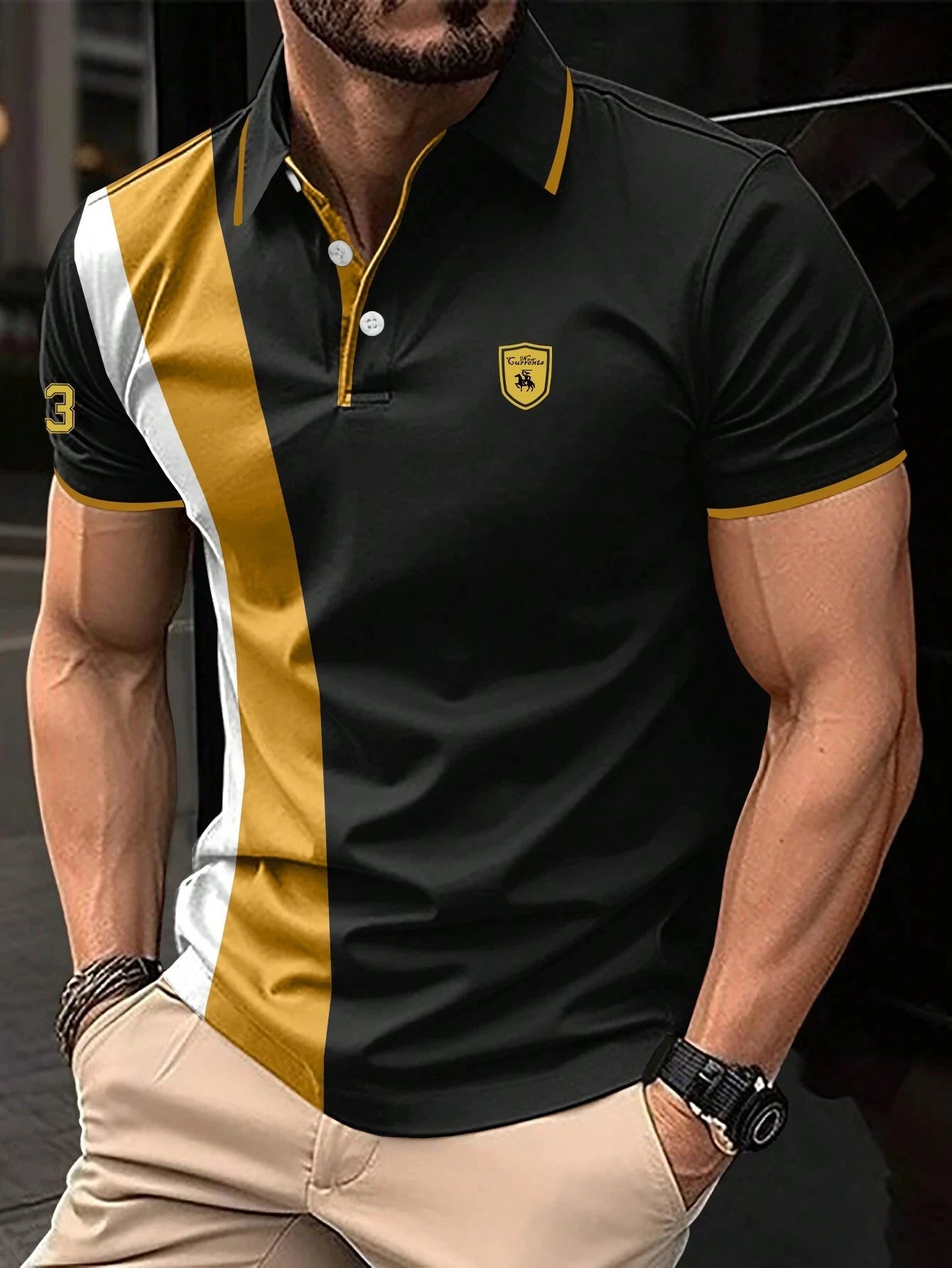 New High-Quality Men's Polo Shirt Summer Fashion Business Men's